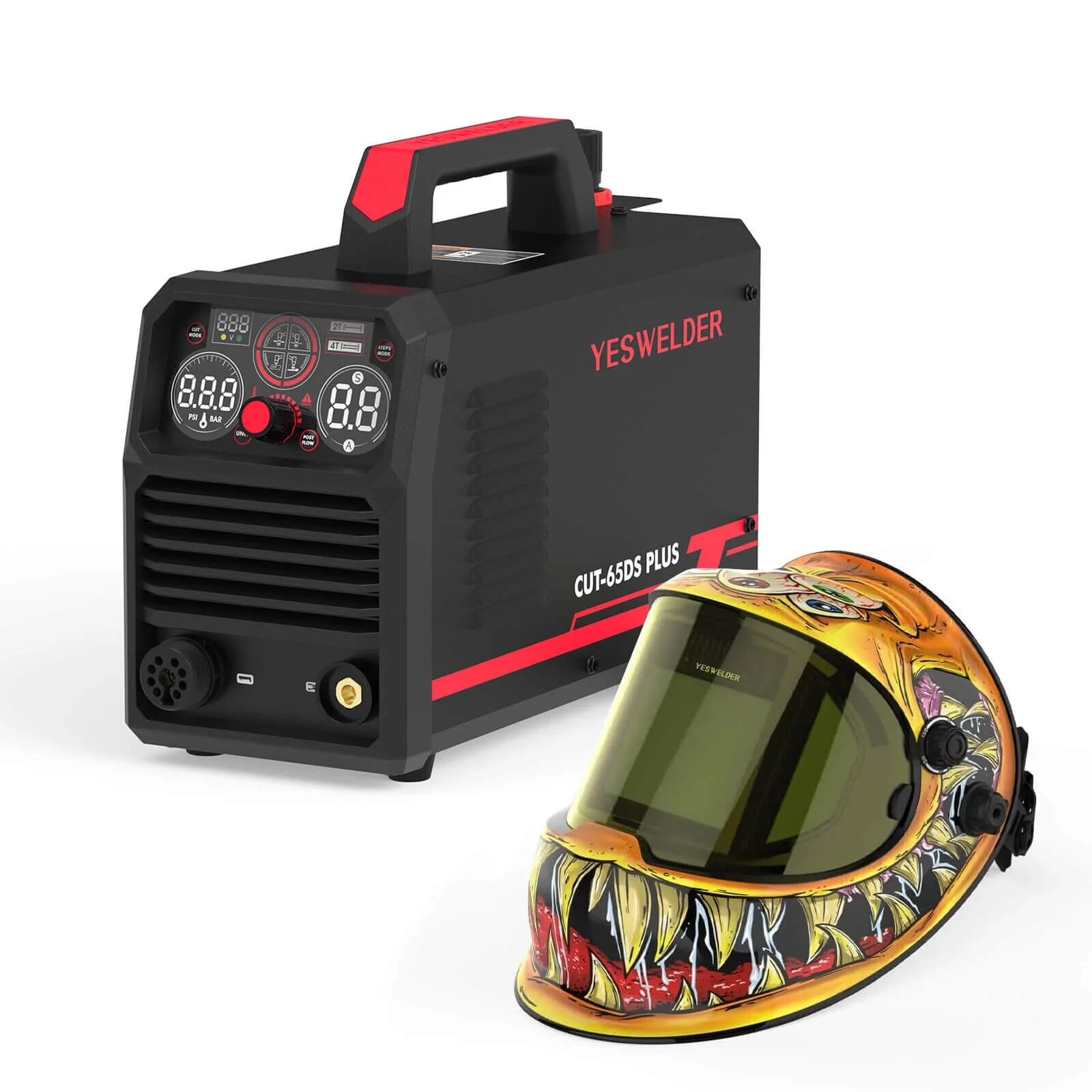 LYG-Q800D-YM Larry Customize Monster Graphic Auto-Darkening Welding Helmet - Image 10