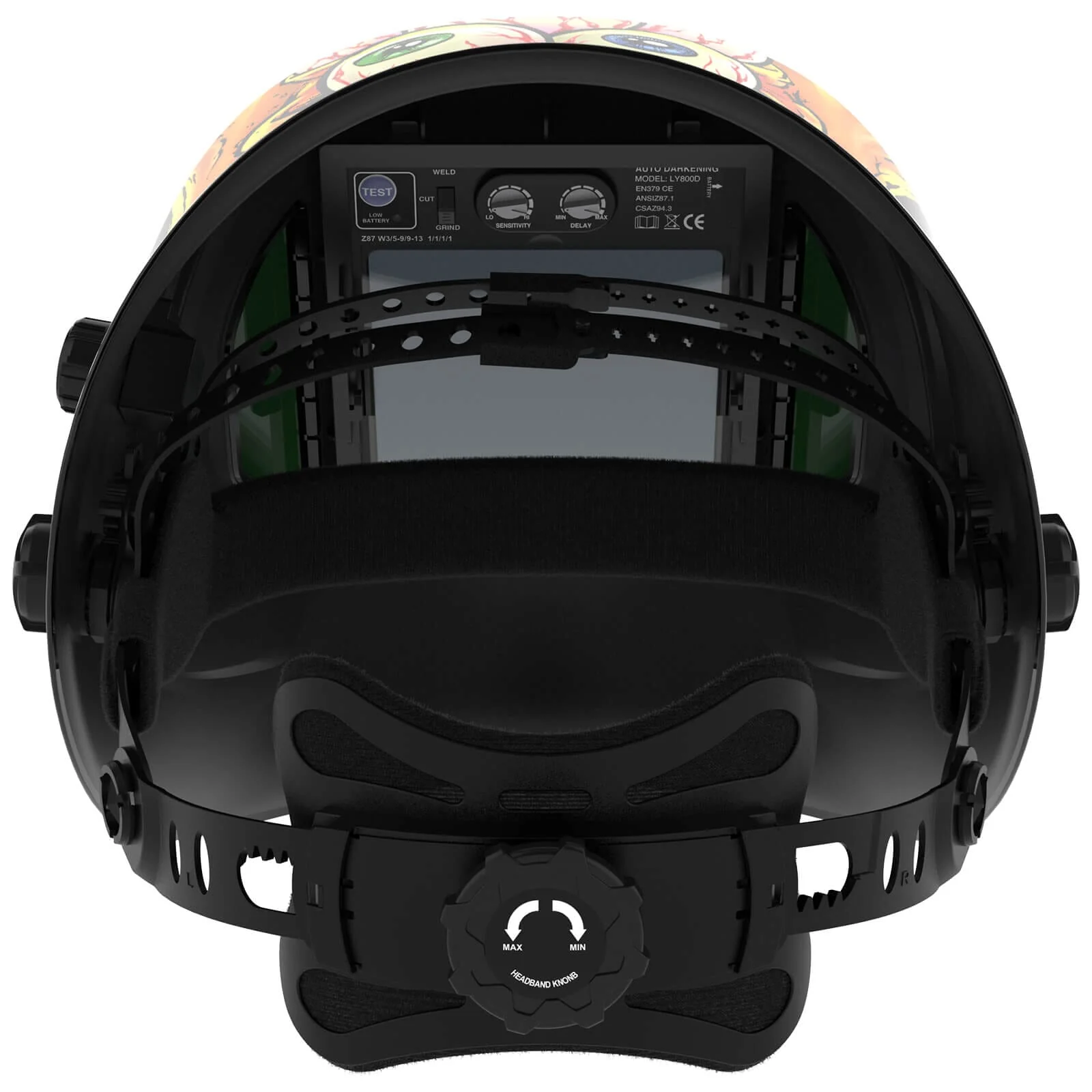 LYG-Q800D-YM Larry Customize Monster Graphic Auto-Darkening Welding Helmet - Image 5