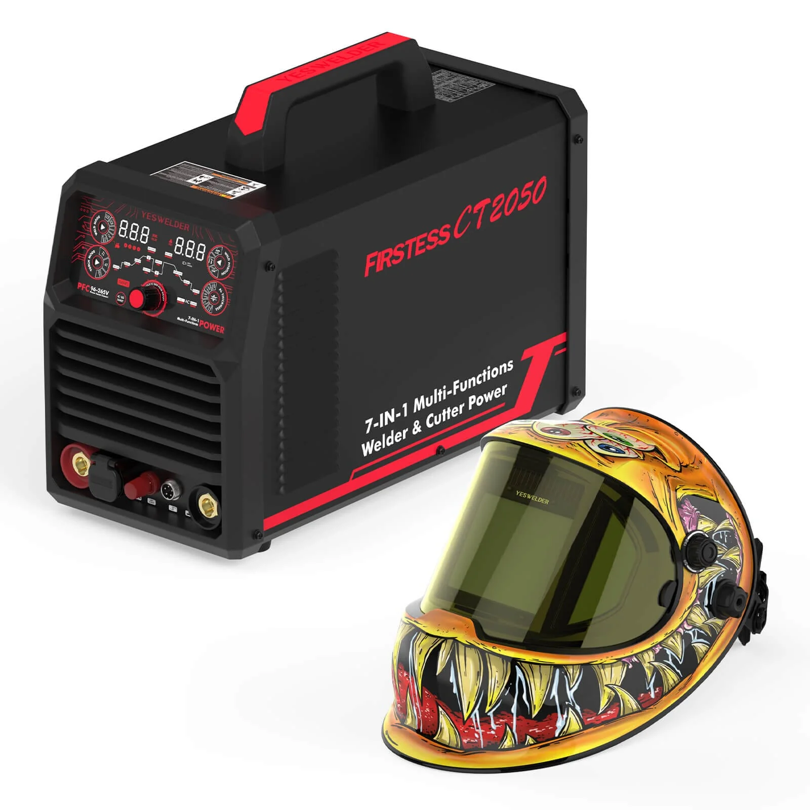 LYG-Q800D-YM Larry Customize Monster Graphic Auto-Darkening Welding Helmet - Image 6
