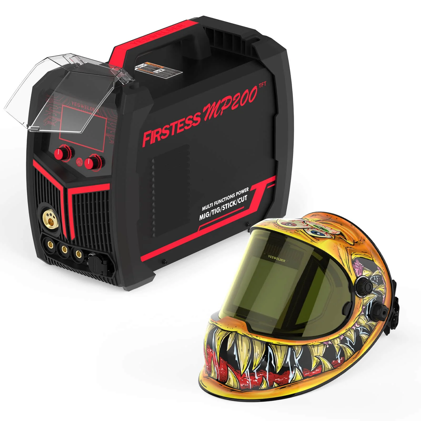LYG-Q800D-YM Larry Customize Monster Graphic Auto-Darkening Welding Helmet - Image 9
