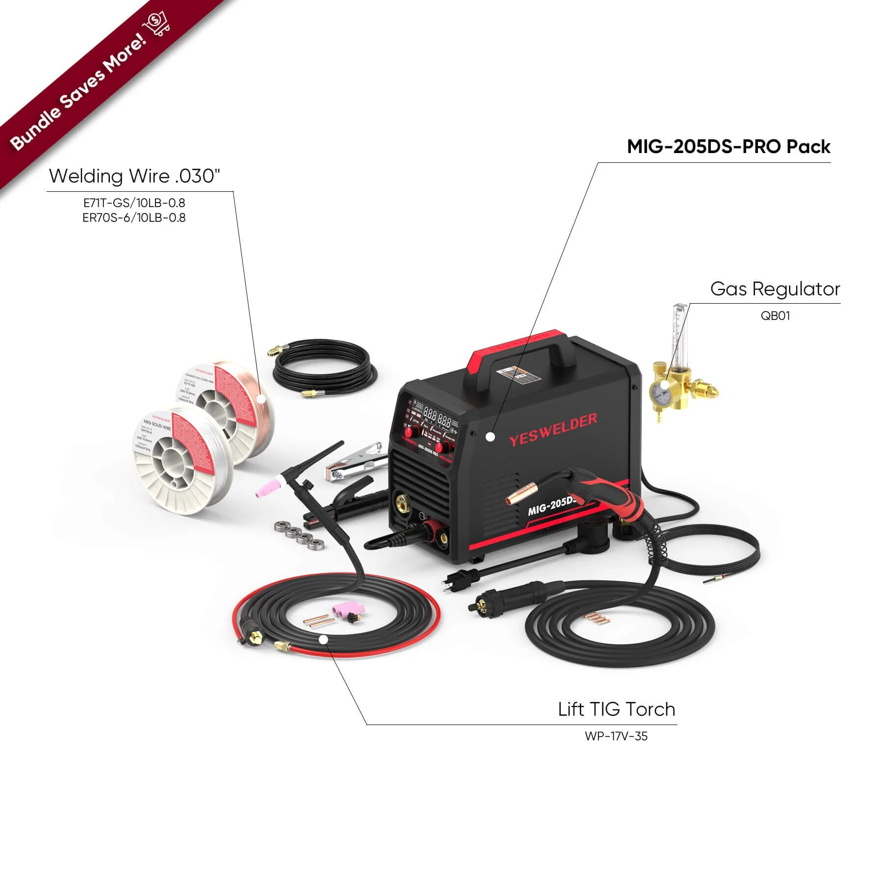 MIG-205DS-Pro Multi-Process MIG Aluminum Welder - Image 8