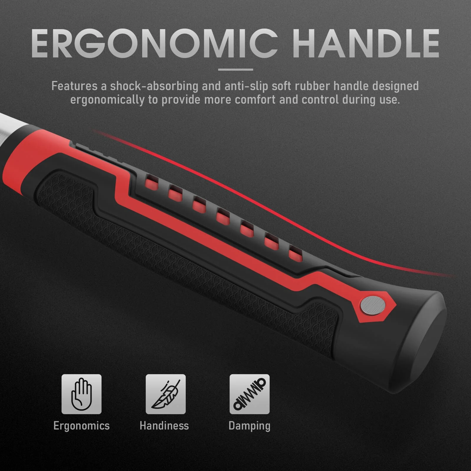 Welding Chipping Hammer 28oz – Carbon Steel Slag Removal Tool with Shock Reduction Grip for Welders - Image 3