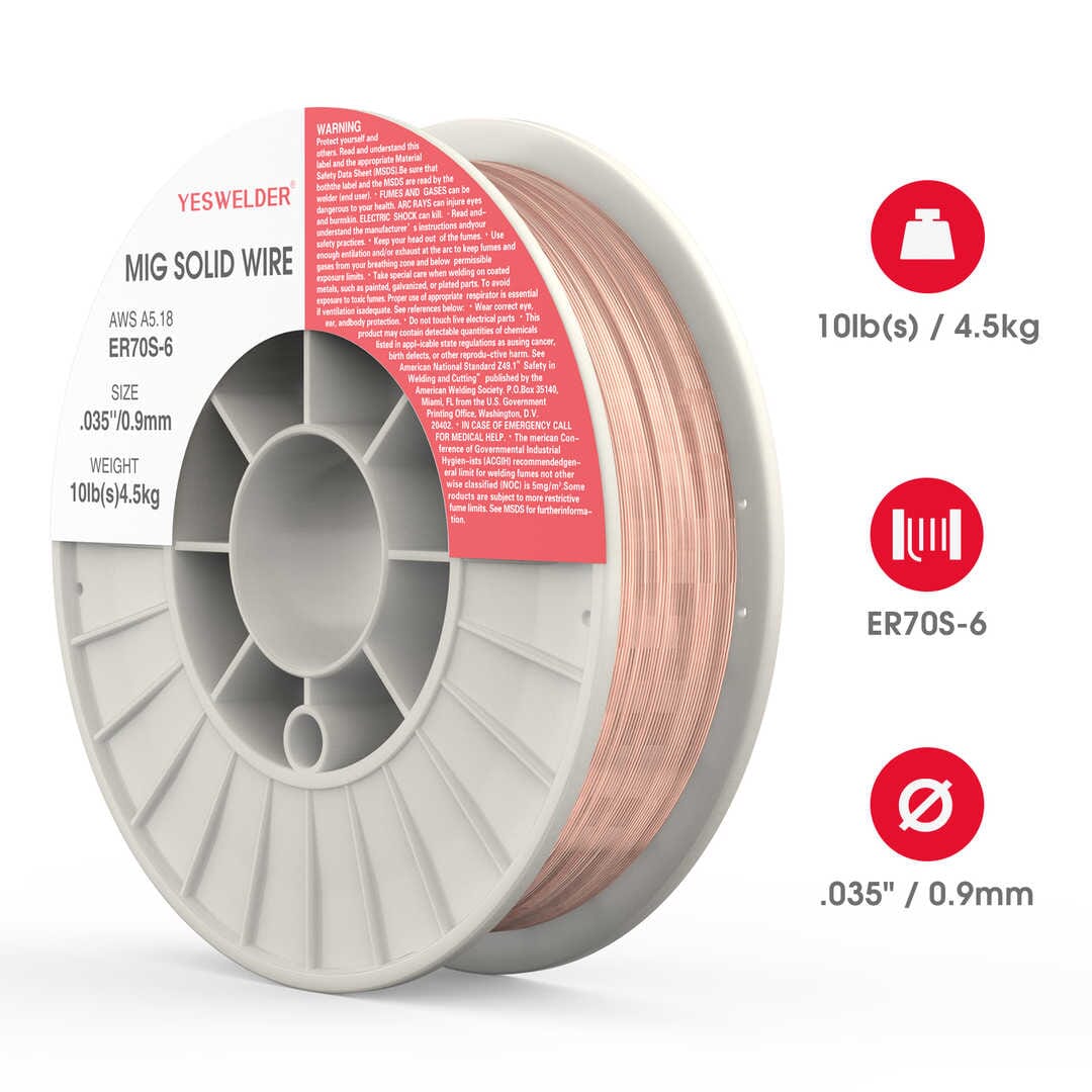 ER70S-6/10LB-0.9 .035" 10LB Spool Carbon Steel Solid MIG Welding Wire - Image 3