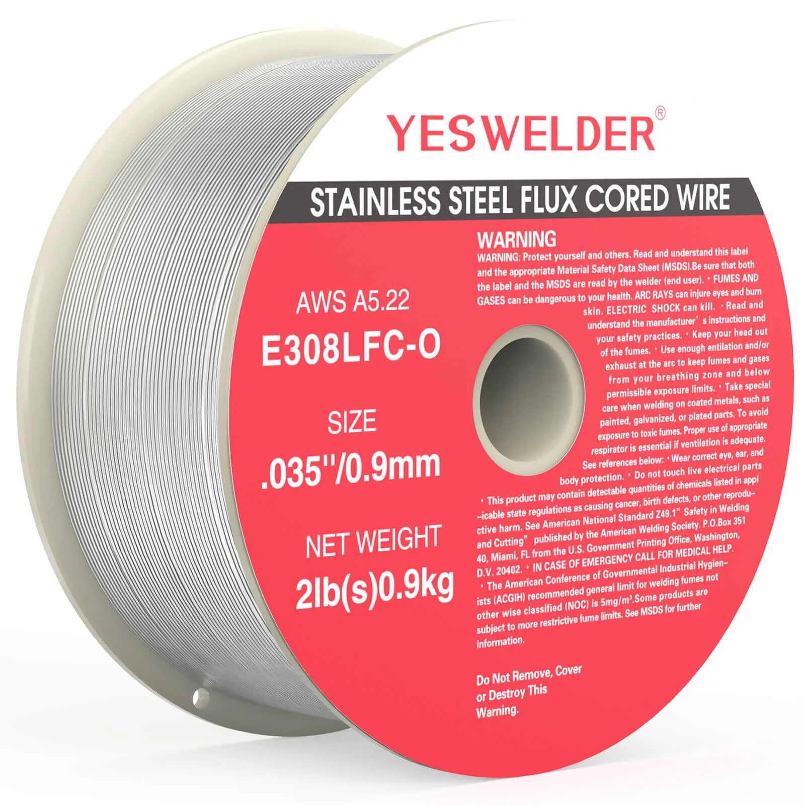E308LFC-O 2LB Spool Stainless Steel Flux Core Welding Wire - Image 5